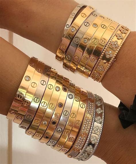 cartier bracelet stacking ideas